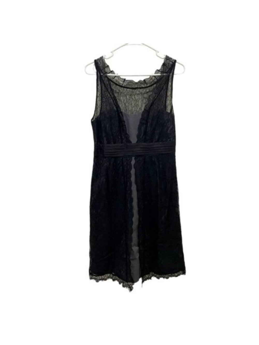 Moulinette Soeurs Anthro Black Floral Lace Cocktail Dress w/ Pockets Size 8